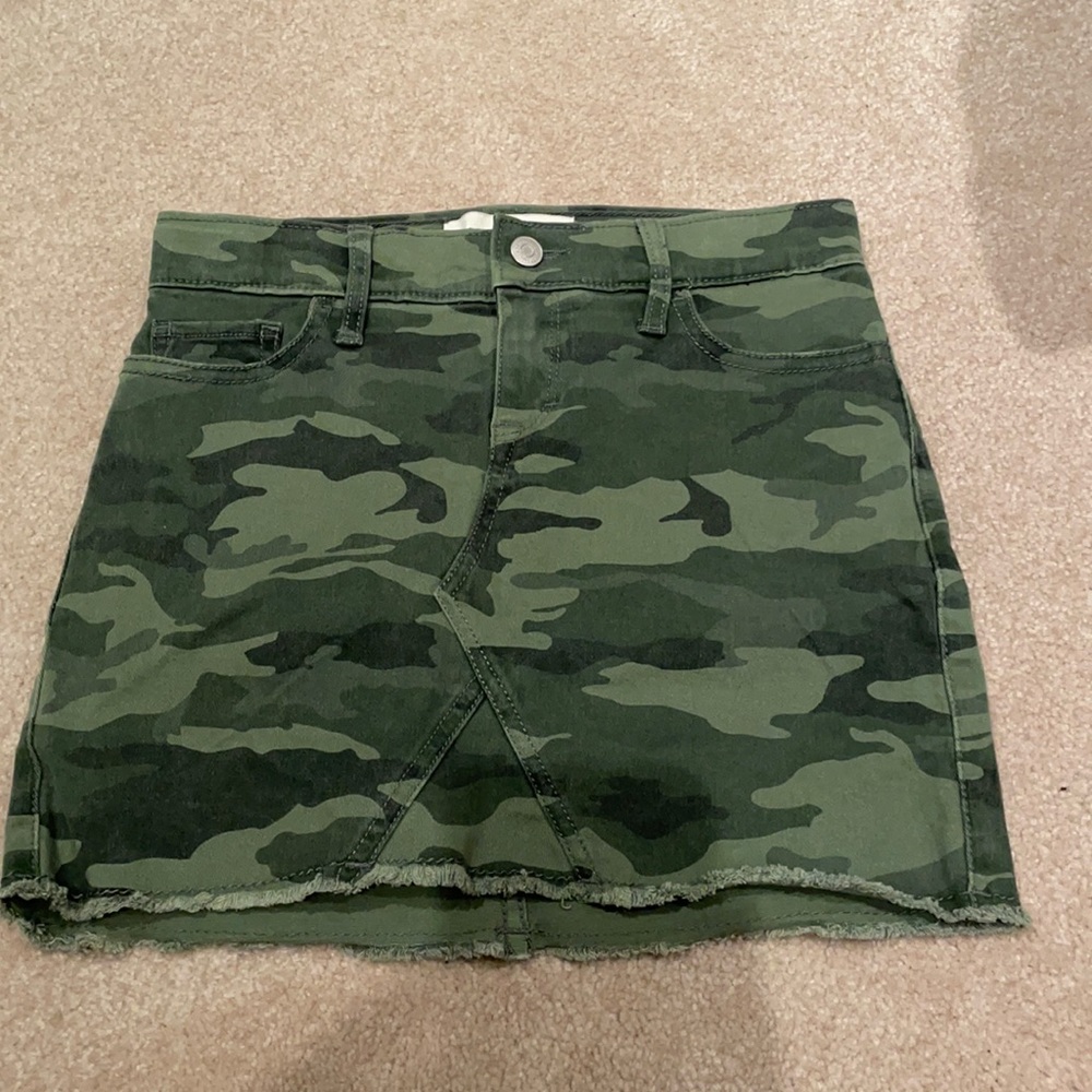 camo jean skirt
